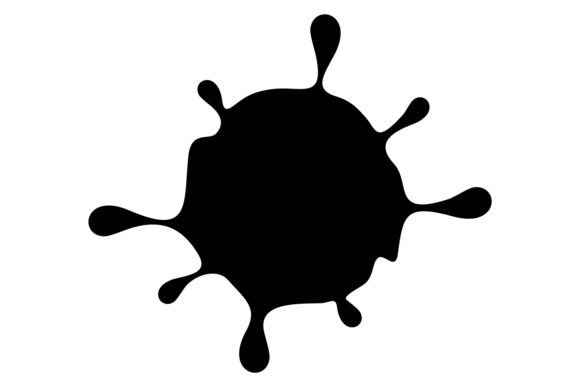 Artistic Ink Splash: Bold Decorative Black Paint Effects