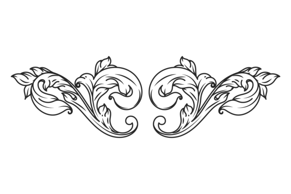 Baroque Decorative Eleemnt: Vintage Fili for Elegant Branding