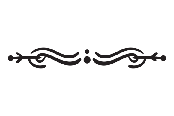 Black Decorative T: A Bold Header Line Ornament