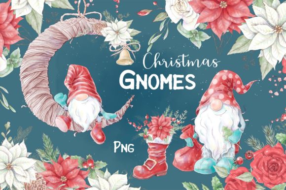 Christmas Gnomes and Decorative Elements: A Festive Design Toolkit