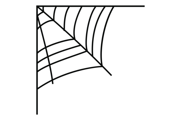 Cobweb Black Line Decorative Corner: A Designer's Guide to Spooky Elegance