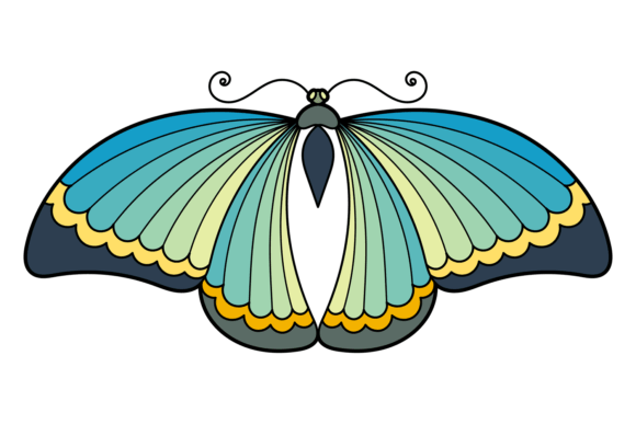 Decorative Blue Wings Butterfly: The Essence of Summer Design