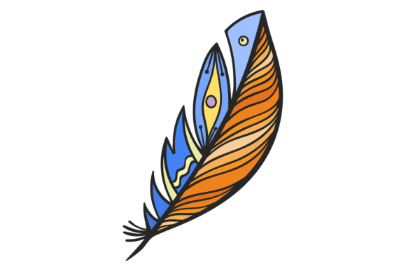 Decorative Feather: A Colorful Texture Fan for Bold Design