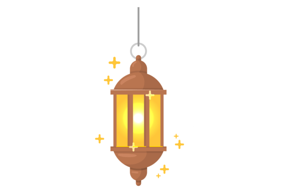 Eastern Lantern Icon. Yellow Decorative: A Design Essential