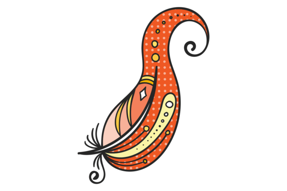 Indian Colorful Feather: Decorative Quill for Vibrant Design