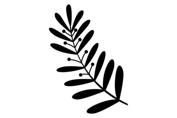 Natural Floral Element: The Decorative Black Typeface