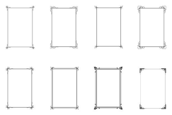 Retro Ornamental Frames: Bundle of Decorative Frames. Set 6