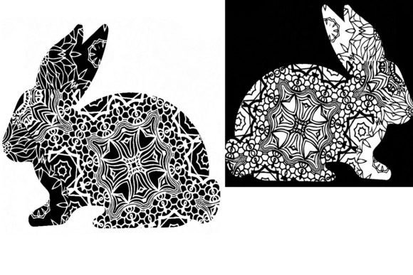 Set of 6 Decorative Bunnies Cut Files for Creative Projects