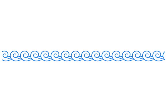 Tidy Wave Decorative Divider: The Blue Line Pattern That Brings Projects Together