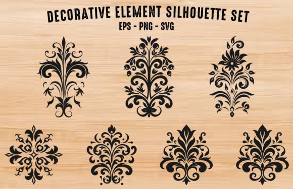 Timeless Botanical Flair: A Floral Silhouette Set