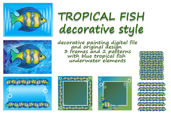 Tropical Fish Decorative Style: A Splash of Hand-Painted Charm