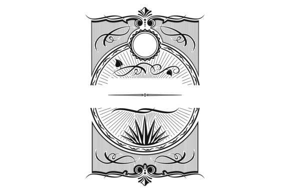 Vintage Label Template: Decorative Engraving Design Guide
